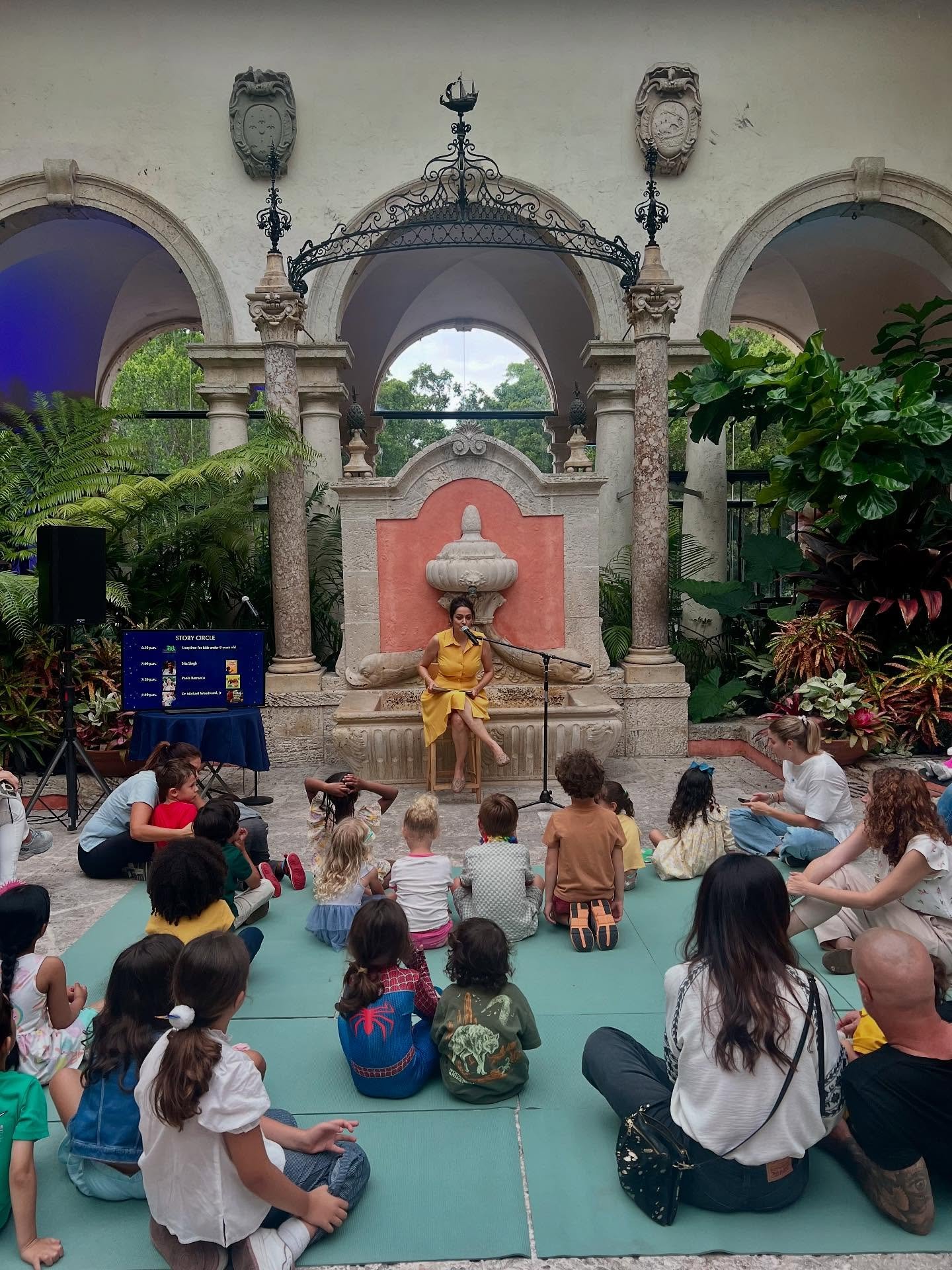 Imagine reading aloud in the courtyard of a 1910s estate that&rsquo;s not only beautiful and steeped in history, but also overlooks the ocean. I had the most magical evening sharing stories with families at Vizcaya Museum and Gardens!

Thank you @viz