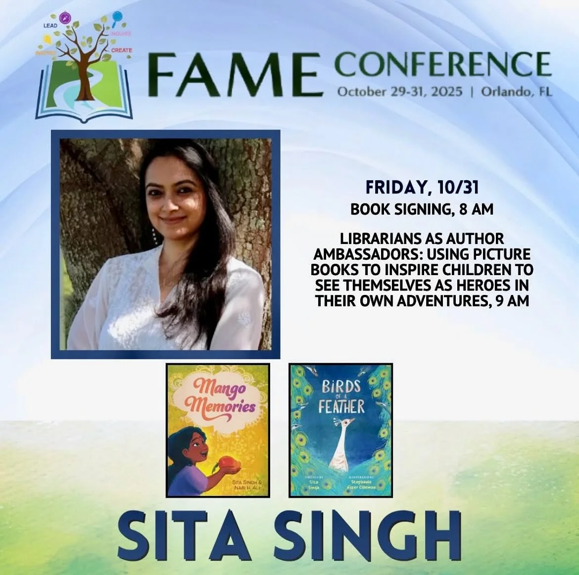 Librarians, teachers, and authors, I can&rsquo;t wait to see you all in Orlando! I&rsquo;ll be joining @kerryomalleycerra and @catherinebaileybooks on a panel moderated by the wonderful librarian, Kat Massen. I hope you can join us. We have some amaz