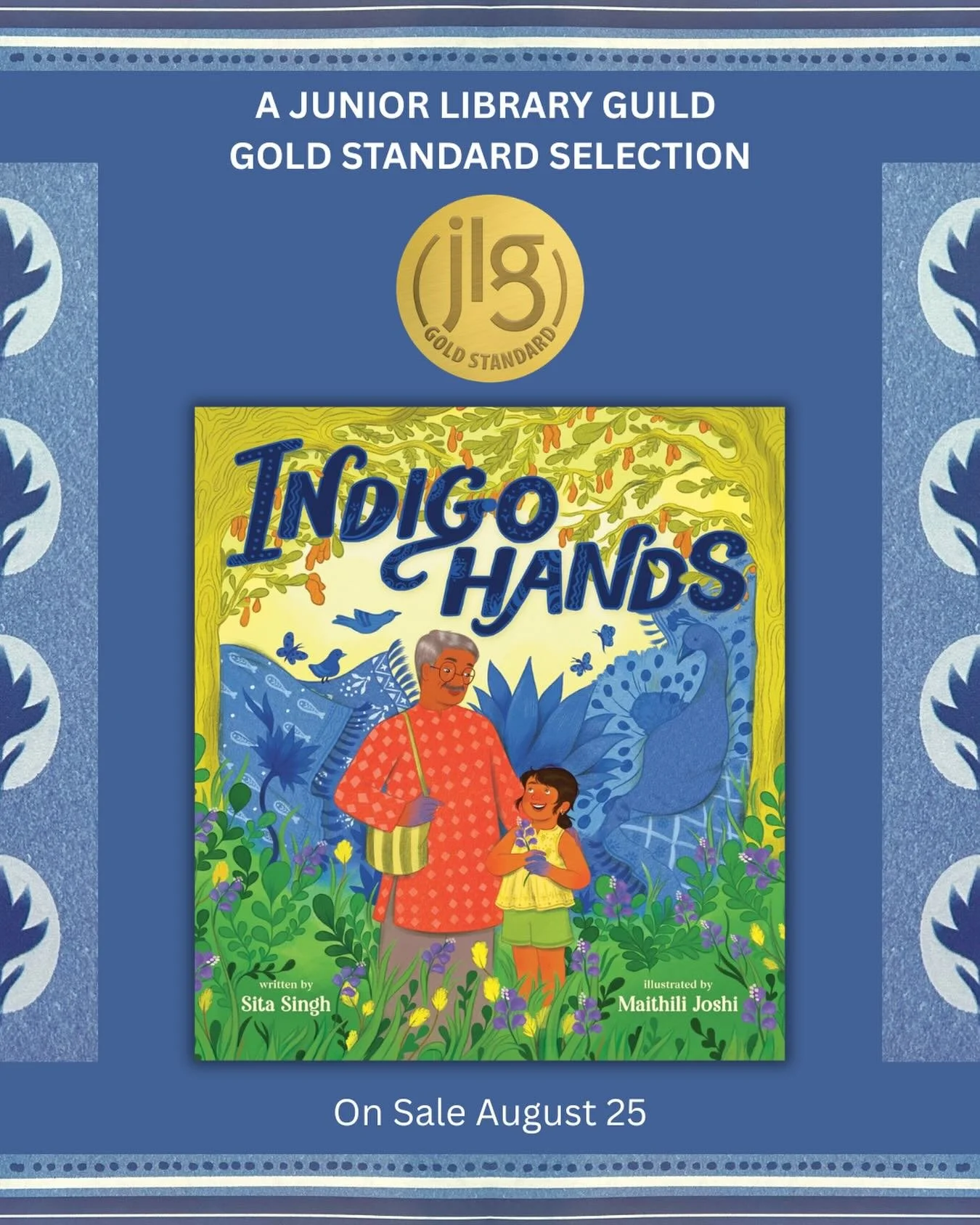 We&rsquo;re thrilled to share that INDIGO HANDS is a Junior Library Guild Gold Standard Selection! Thank you @jrlibraryguild for this honor and for all you do for libraries and young readers.

So much gratitude to my wonderful agent Natalie, my brill