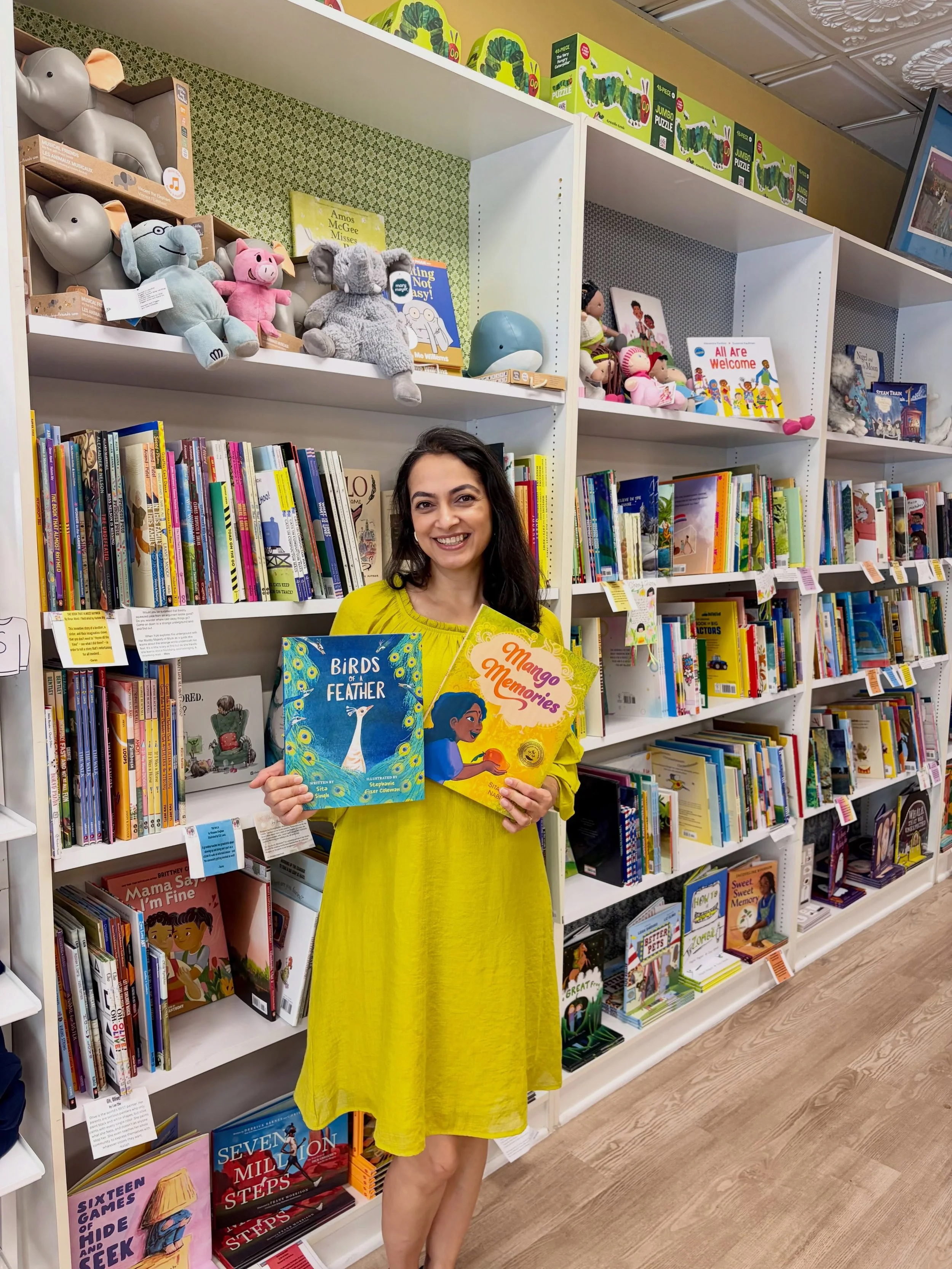 Atlanta friends, signed copies of Birds of a Feather and Mango Memories are now available at @littleshopofstories. If you&rsquo;re in the area, stop by this adorable indie bookstore and grab your copy. So grateful to Little Shop of Stories for their 