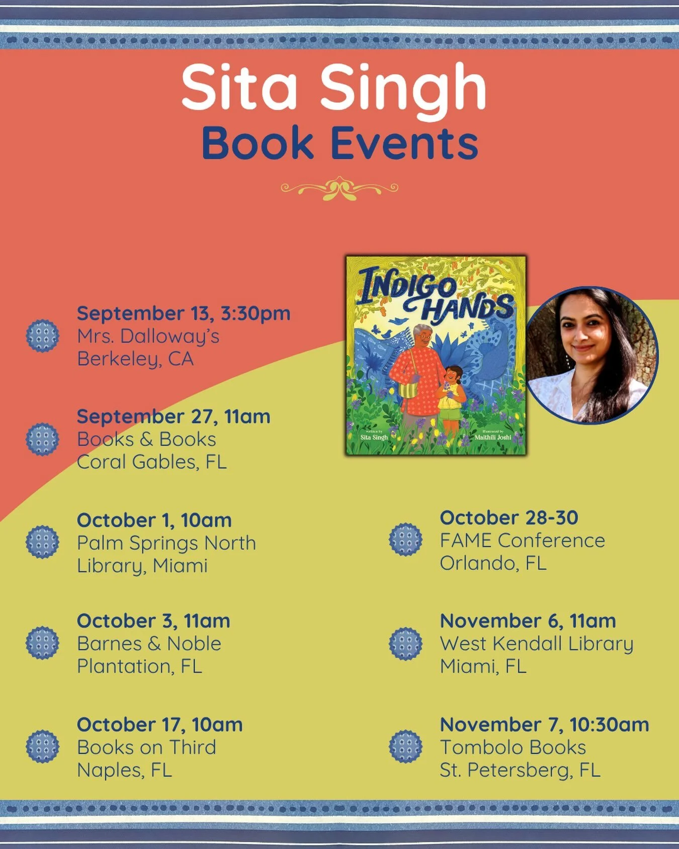 Here&rsquo;s where I&rsquo;ll be with INDIGO HANDS this fall, and I&rsquo;d love to see you along the way. Hope you can join me at one of these stops.💙

@maithiliart @anneschwartzbooks @randomhousekids @lookingglasslit @steamteambooks