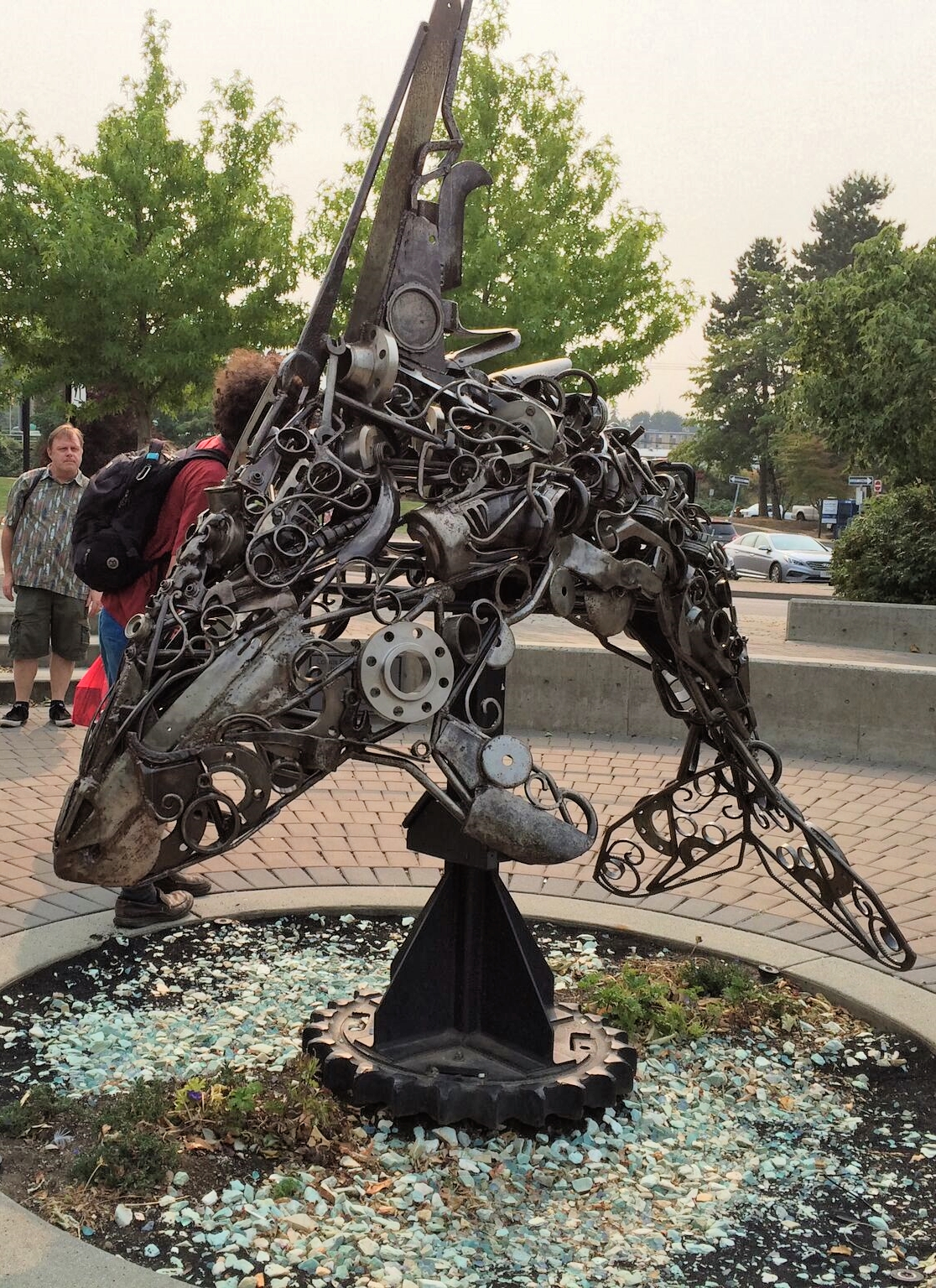 An Orca forged from scrap metal