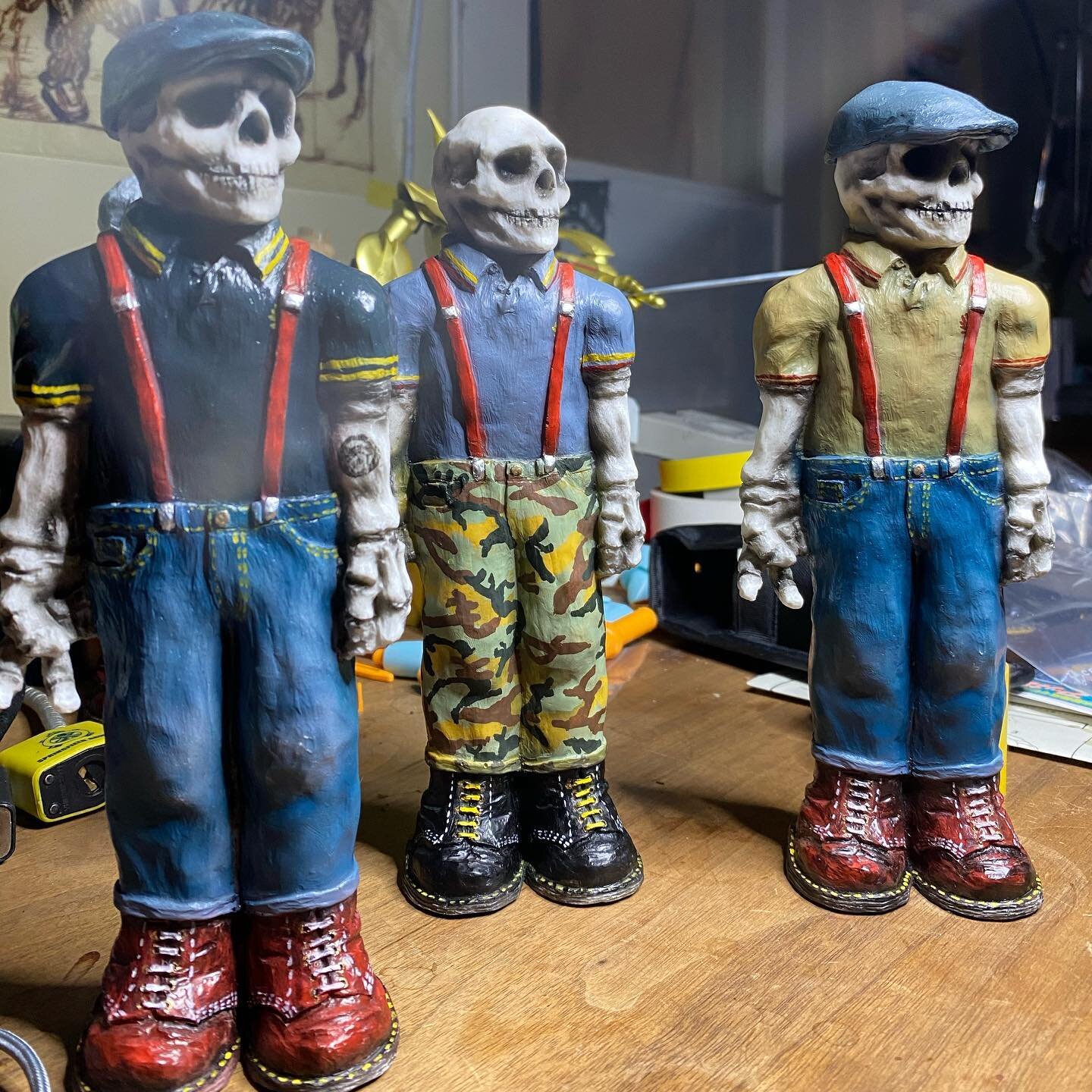 All thats left is their trad, 2-Tone, and Torjan ink, their smokes (made from chopped toothpicks) and a blast of 2x's more shine!! Exciting times eh? These will be available soon as we get the packaging!!! #weekends at bigtimes 💥🏁 #rudeboy #spirito