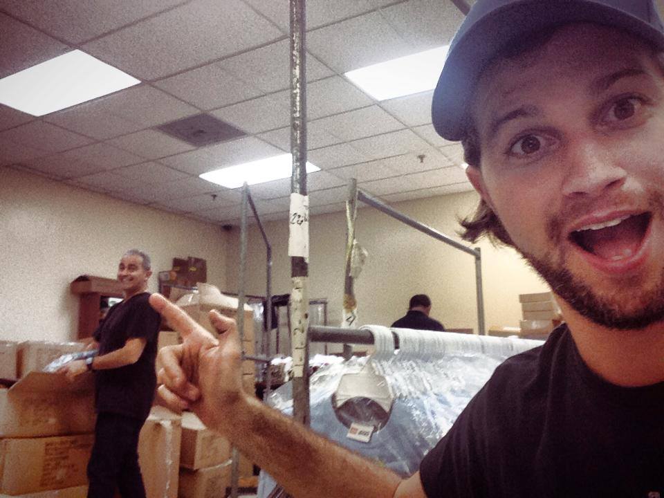 They work in the warehouse together packing merchandise for Stein-mart