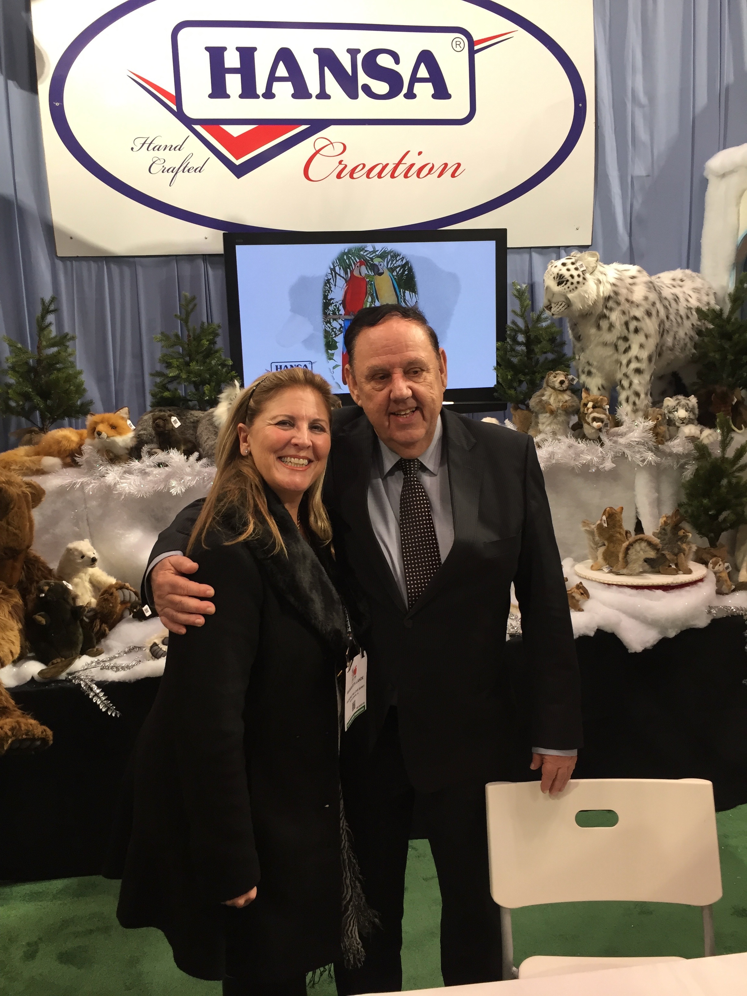 Margarita Fairbanks and Hans Axthelm, owner of HANSA Toys. The link that follows is a video of Hans, himself, and how these gorgeous toys are made! Enjoy! https://youtu.be/sp1RErzvXgE