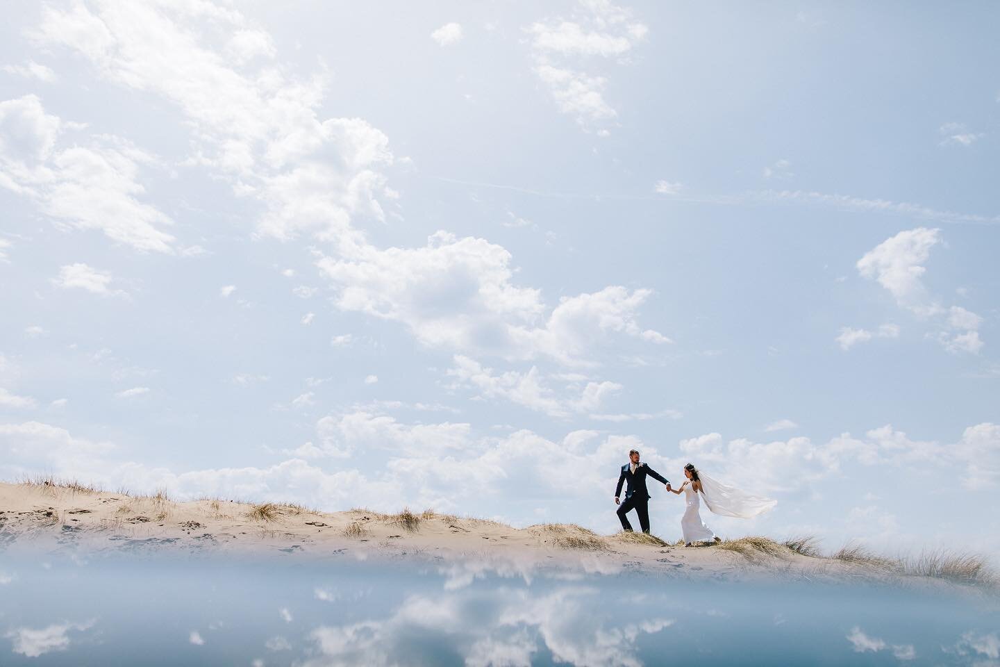 Walking on clouds all weekend with these two. Congratulations Crystal &amp; Adam on truly a spectacular day. Nothing like a taste of summer in April 🤌🏼✨ thank you for inviting me to share in your day!
.
#wedding #weddingday #michiganwedding #michig