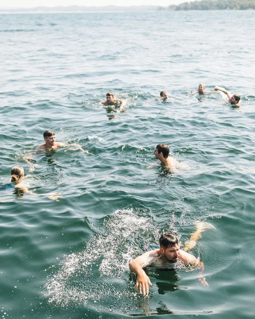In the dead of winter, the sweet smell of summer is a needed memory indeed! A little reminiscing of Madeline and Brian&rsquo;s Petoskey weekend is just what the doctor ordered. I mean, how can you beat a wedding day starting with a morning plunge off