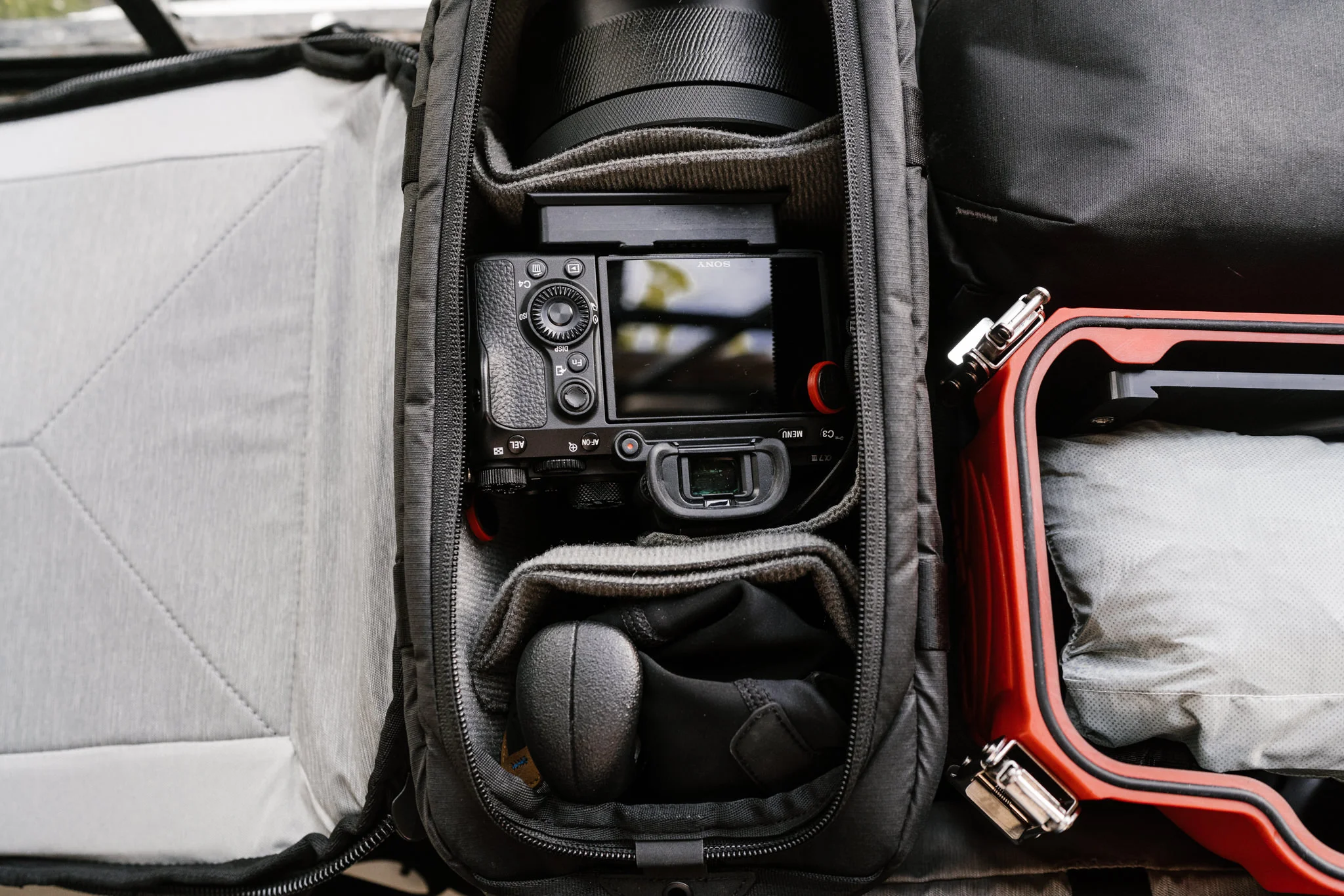Packing up my gear in this way allowed me to keep my essential daily shooting gear inside the sling, while keeping the rest of my gear safe and available at the hotel to swap out as needed for each activity.