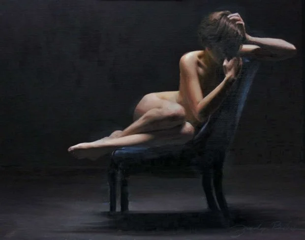 “Blue Chair”  24x30 oil on linen panel