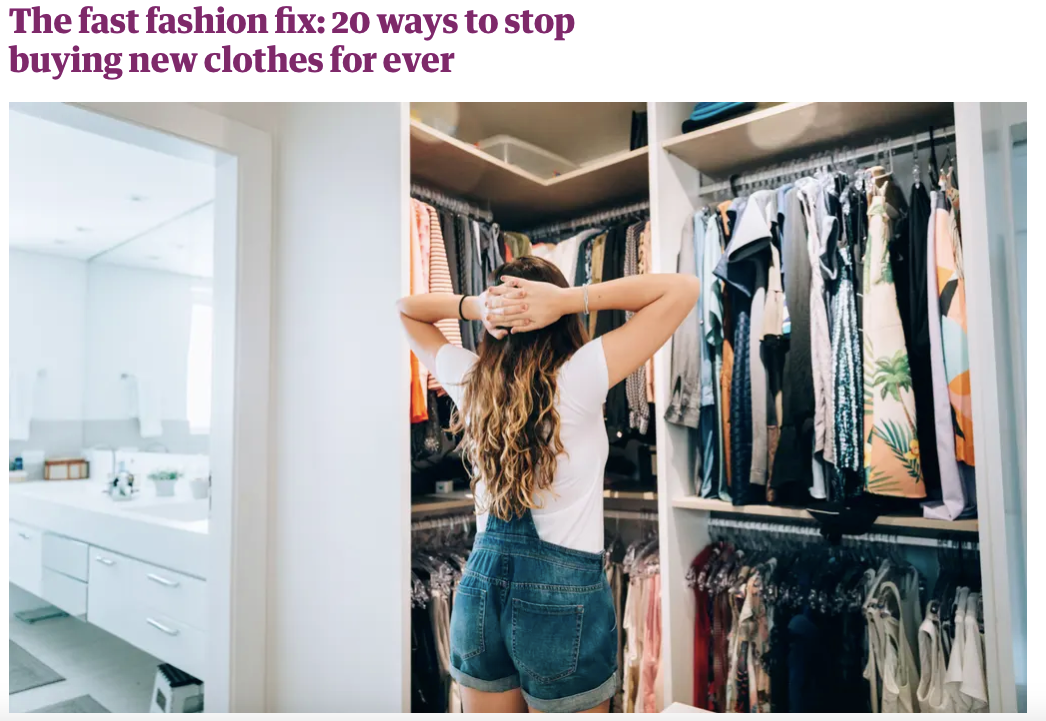 The fast fashion fix: 20 ways to stop buying new clothes for ever, Fashion