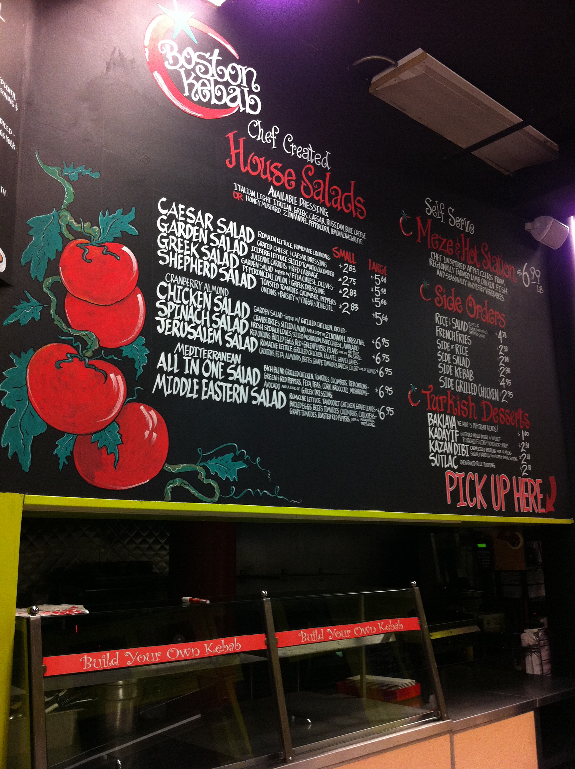 Boston Kebab_Menu Wall