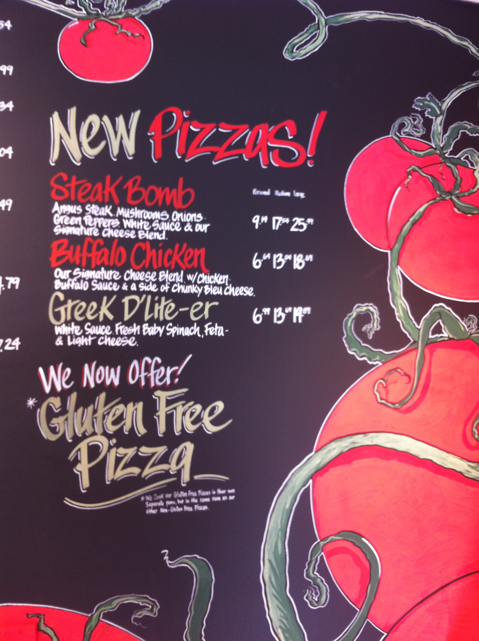 Pizza Pie'er_Menu Wall