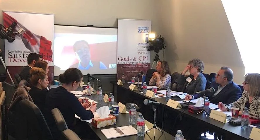 Dr. Eduardo Lopez Moreno, Head of Research and Capacity Development, UN –Habitat, speaking via video-conference