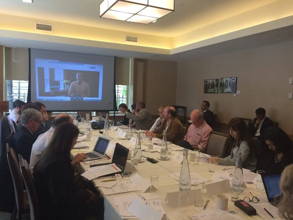  Reza Pourvaziry, President, International City Leaders, delivering video speech during the meeting