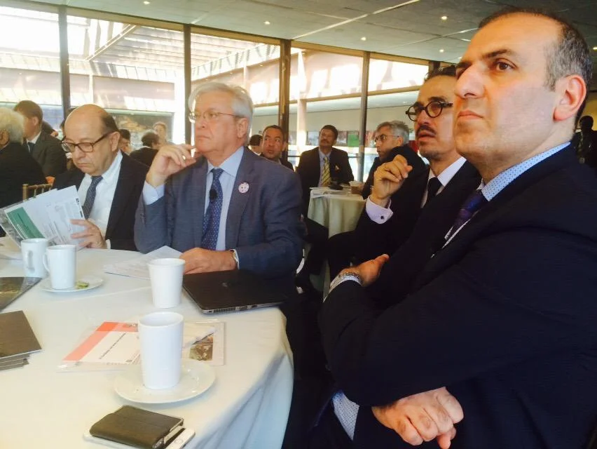 From Right: Reza Pourvaziry (President, ICL), Dr. Eduardo Lopez (Head of Research & CB, UN-Habitat), Dr. Joan Clos (Executive Director, UN-Habitat), Gordon Weiss (UN-Habitat Spokesperson)