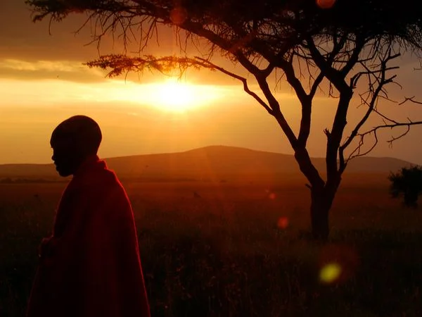 Sunset in Kenya - Impression from the Masai Tribe