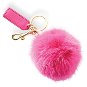 Mark & Graham Monogram Pom Pom Keychain