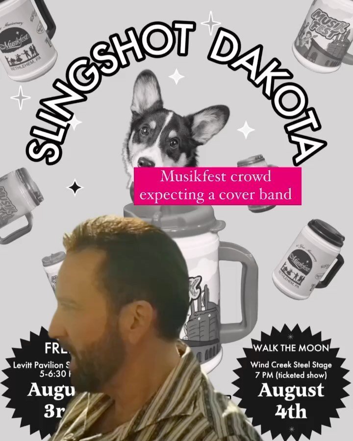 ✨SLINGY D MUSIKFEST✨

Festing season is upon us and there&rsquo;s no better place to get engaged than at a Slingshot Dakota show (just ask Billy Murray and Victoria Monaco)!! 

We&rsquo;re opening up Preview Night of @musikfest at our favorite stage,