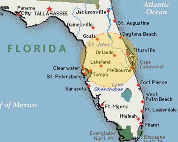 Our service area - Central Florida