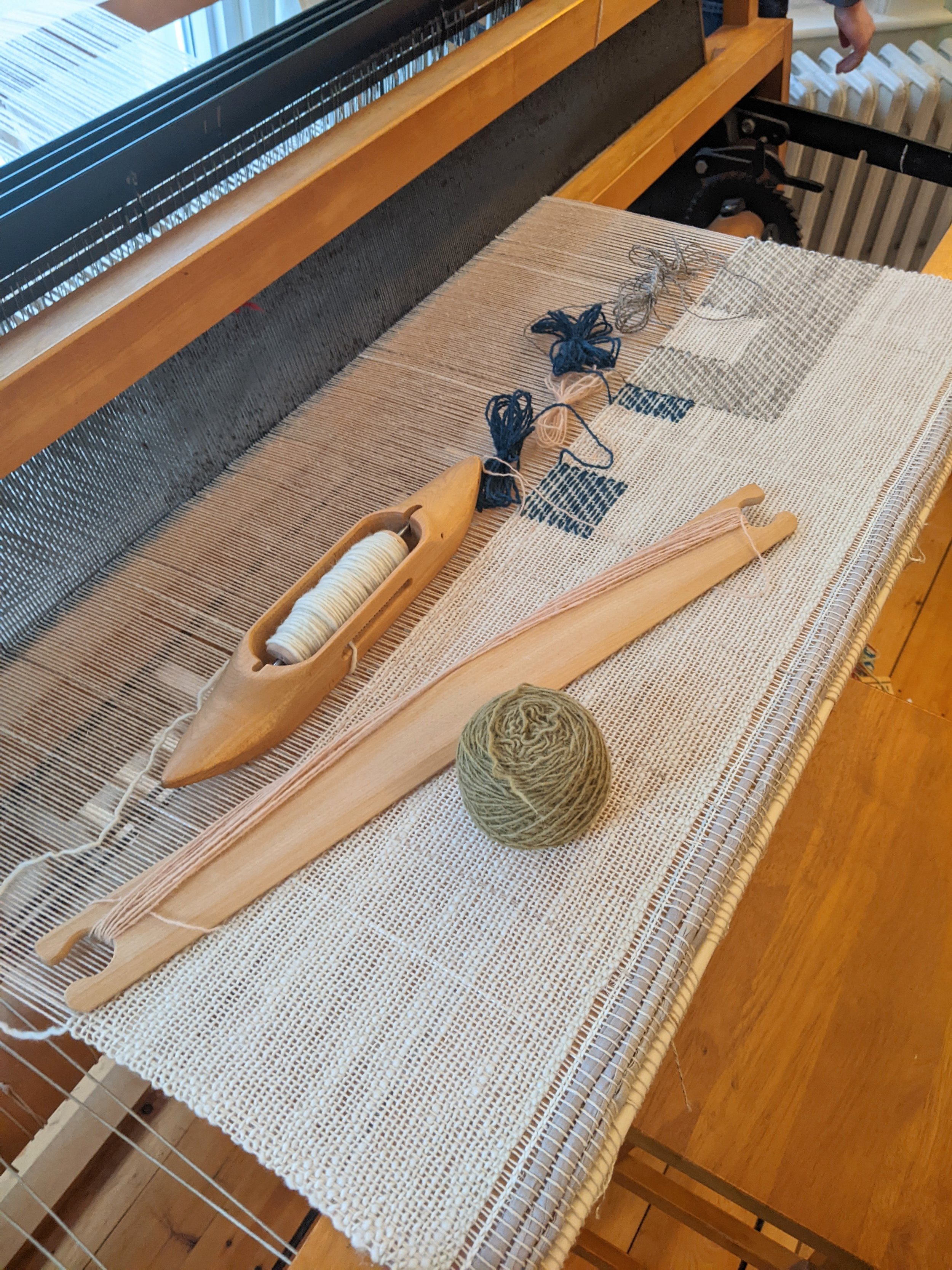yarn samples on home blanket.jpg