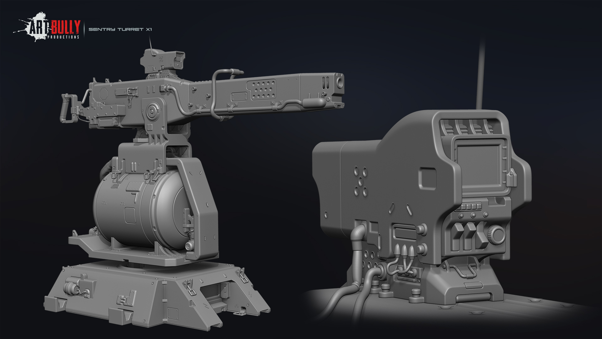 Cameras lethal company. Турели h2x-40. Gun Turret концепт. Вилсон турель. МР-105 турель.