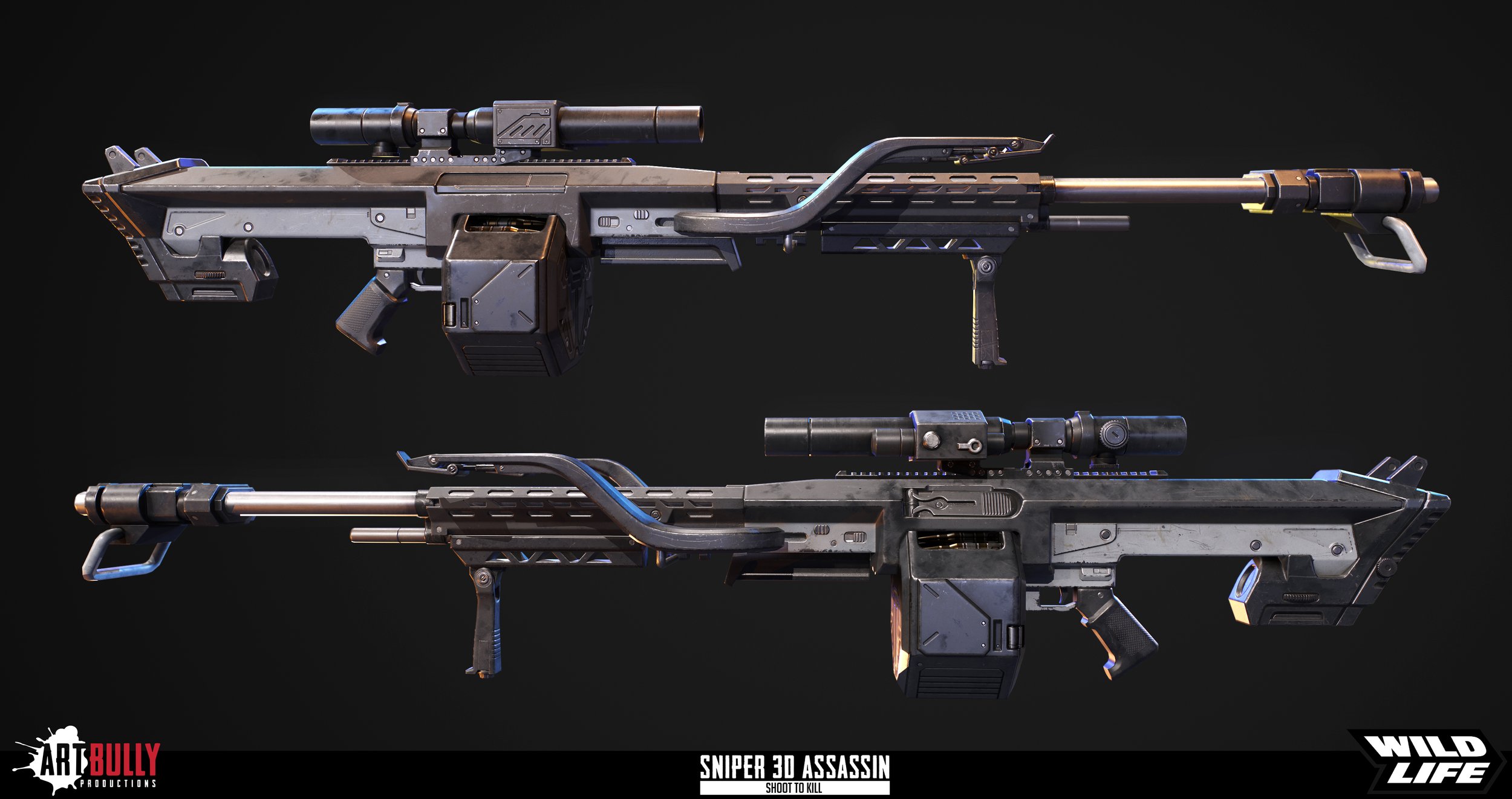 Sniper 3d Assassin Weapon Gallery — Art Bully Productions LLC