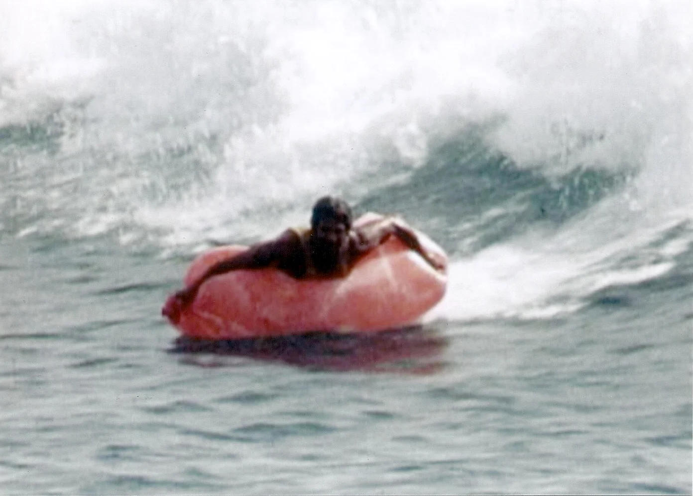 Al Santos surfing at Makaha, Oahu, in the 1973