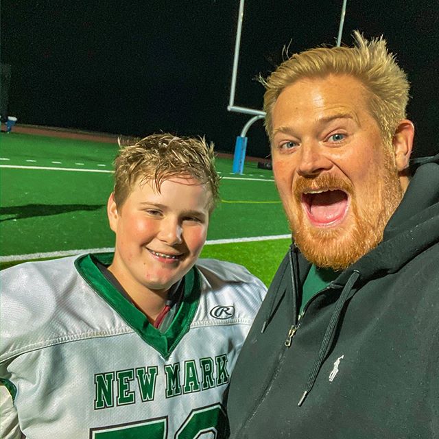 The 8th grade football season is in the books for this guy! He performed his first cut block this evening - the poor other kid fell like a tree - I was so proud. We&rsquo;re super grateful for @joshlorenson being the head coach and a source of consta