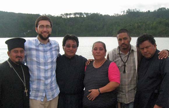 With three of the Guatemalan priests during a trip to Tziscao, Mexico, in June 2012