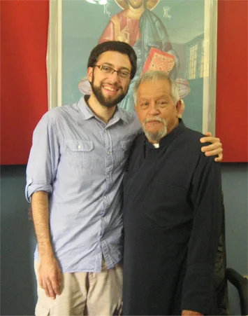 Standing with Fr. Andrés in 2012. May his memory be eternal!