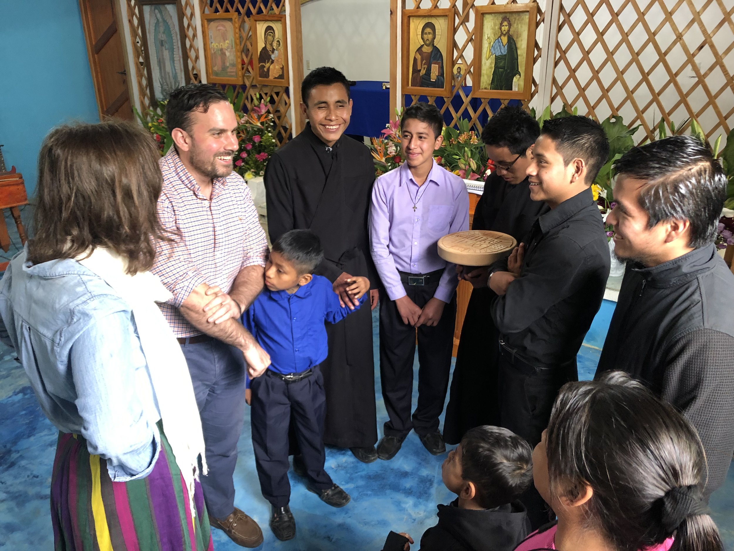 Getting to know the seminarians after Liturgy