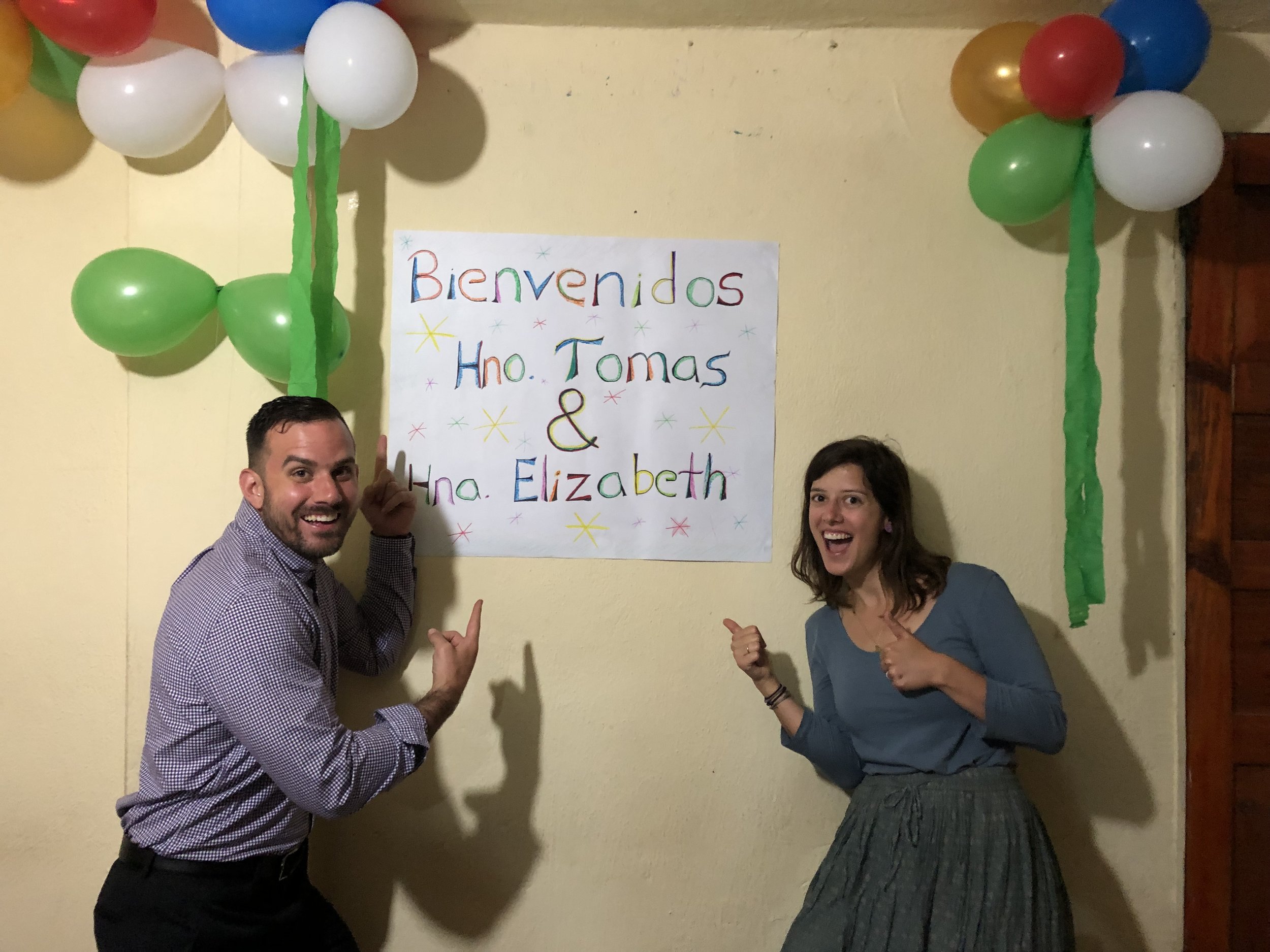 The Priests, seminarians, and our fellow missionaries all greeted us when we moved into the house Pentecost weekend! Hno. and Hna. are abbreviations for “hermano” and “hermana,” titles people use to address one another in the church community.