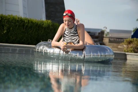 'Next Summer' , 2012, Painted Bronze and Polished Chrome