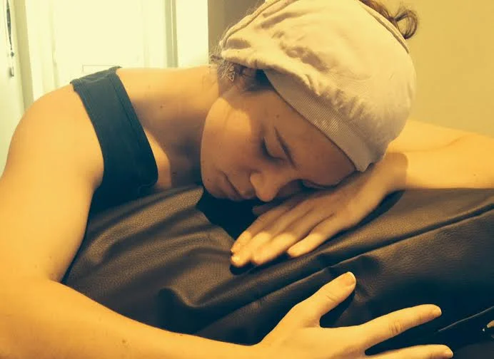 @KelseyZalimeni as Survival of Serena for the #CFIO (yes, that IS a sports bra on my head) 