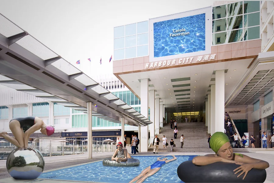 HONG KONG HARBOUR CITY SOLO EXHIBITION Feuerman will exhibit ten of her swimmers as a one-person outdoor exhibition at Harbour City in Hong Kong. The exhibition takes place from 16 June - 5 July. Details HERE .