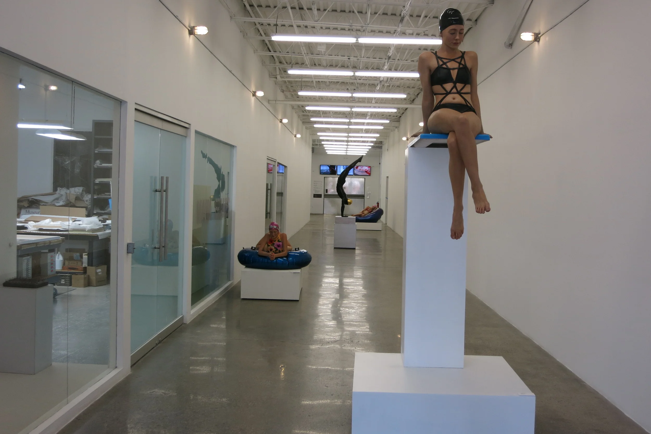 Carole’s Sculptures including: Kendall Island , Next Summer , Diver , and Mona Lisa.