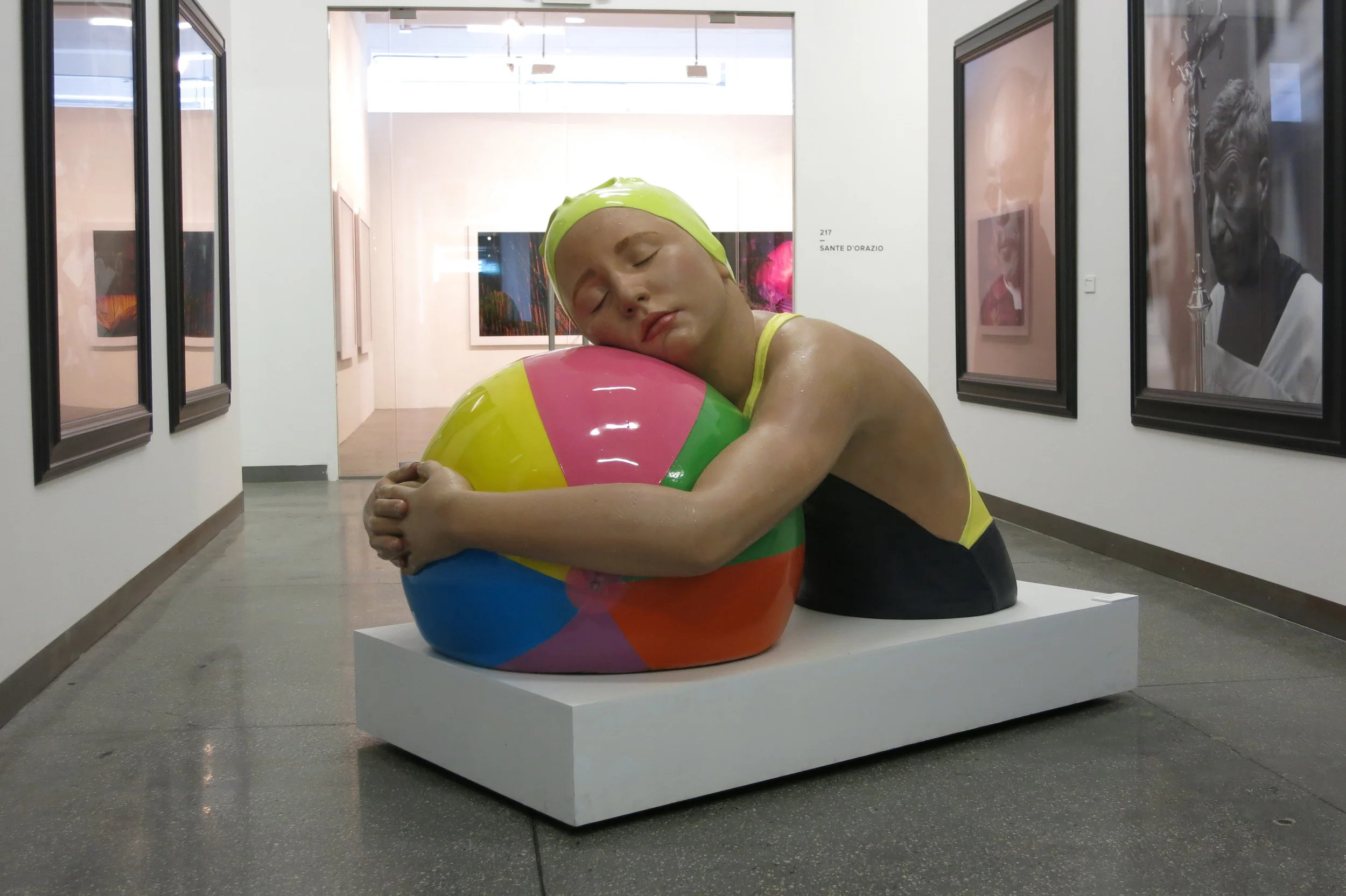 Monumental Brooke with Beach Ball , 2013. Oil on Bronze. 42 x 60 x 45 inches.