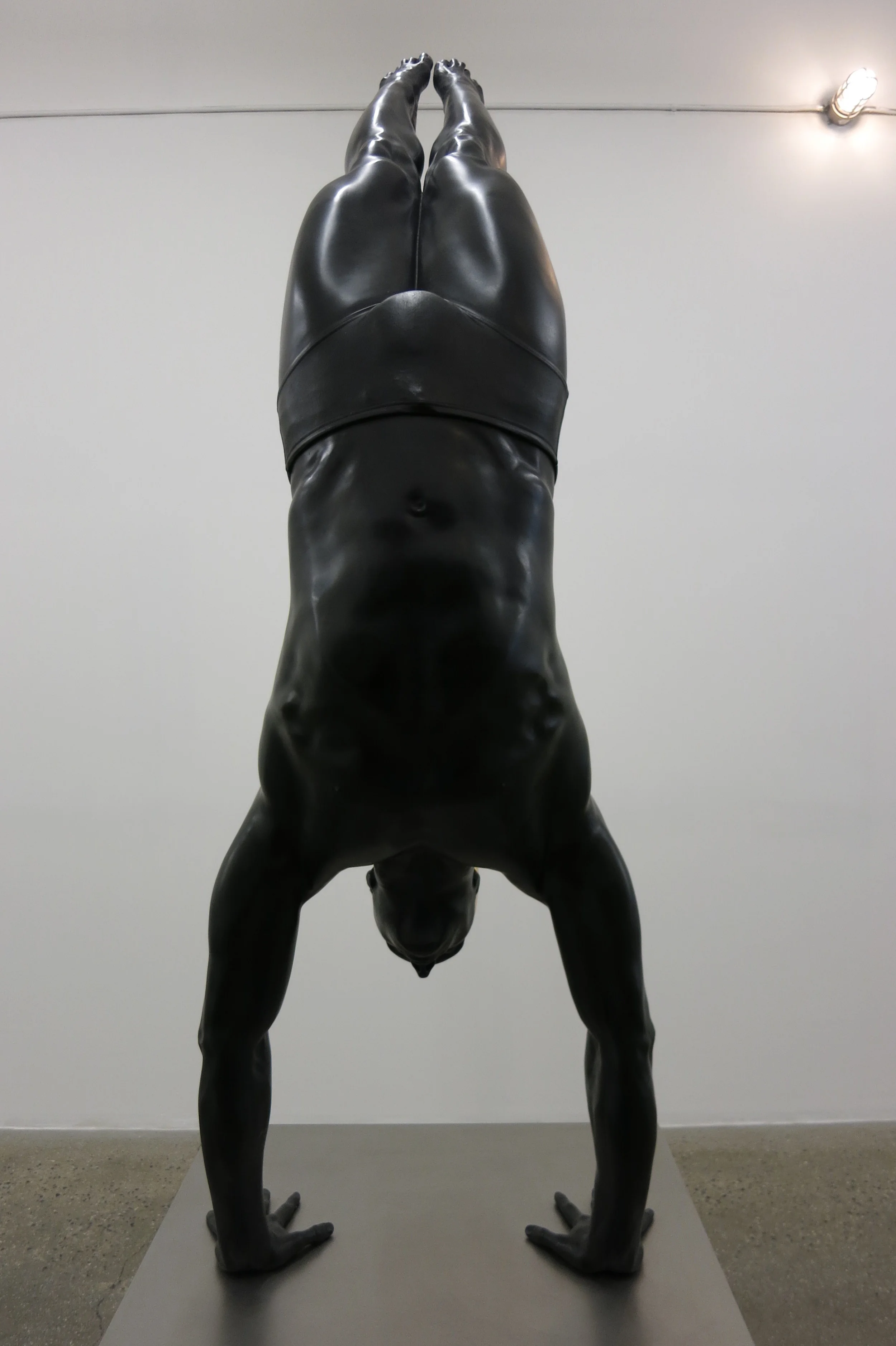 Diver , 2011. Oil on Bronze. 77 x 25 x 11 inches.