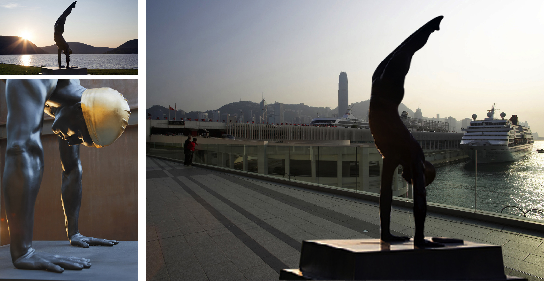 The Golden Mean , 2012. Bronze and 24K Gold Leaf. 150 x 54 x 38 inches.