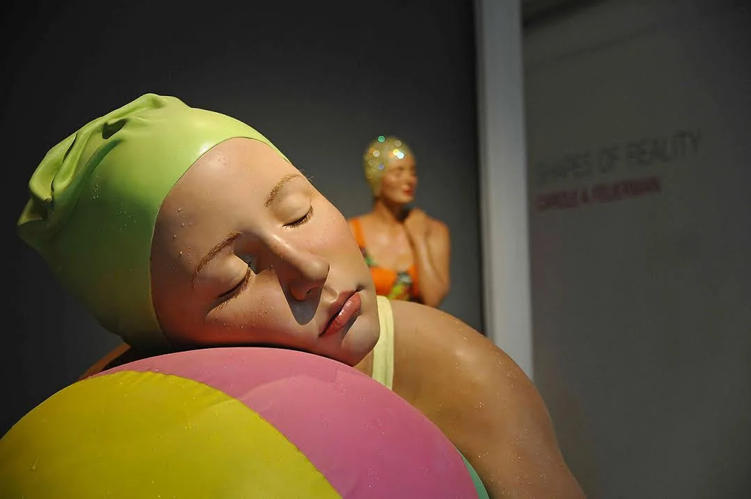Monumental Brooke with Beach Ball , 2011. Oil on Resin. 45 x 60 x 43 inches.