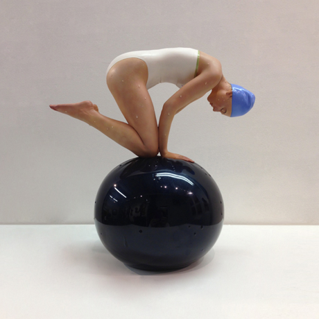 Miniature Quan , 2013. Oil on Resin. 26 x 16 x 7 inches. 