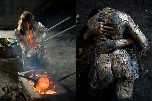 The Hug, Bronze, by Carole Feuerman