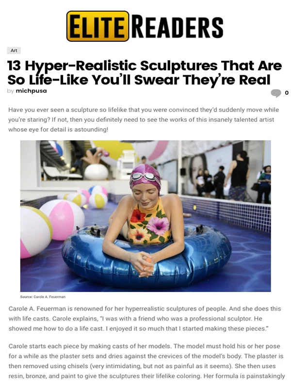 13 Hyper-Realistic Sculptures That Are So Life-Like You'll Swear They're Real