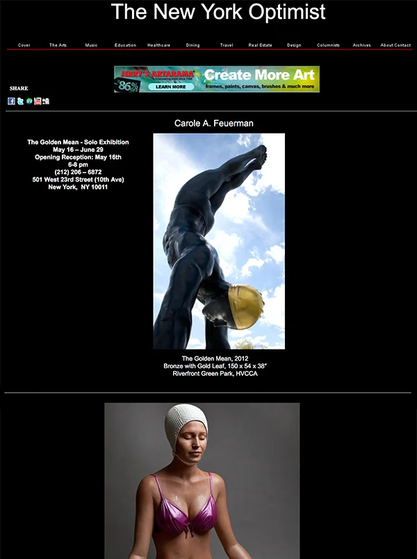 Carole A. Feuerman in The New York Optimist