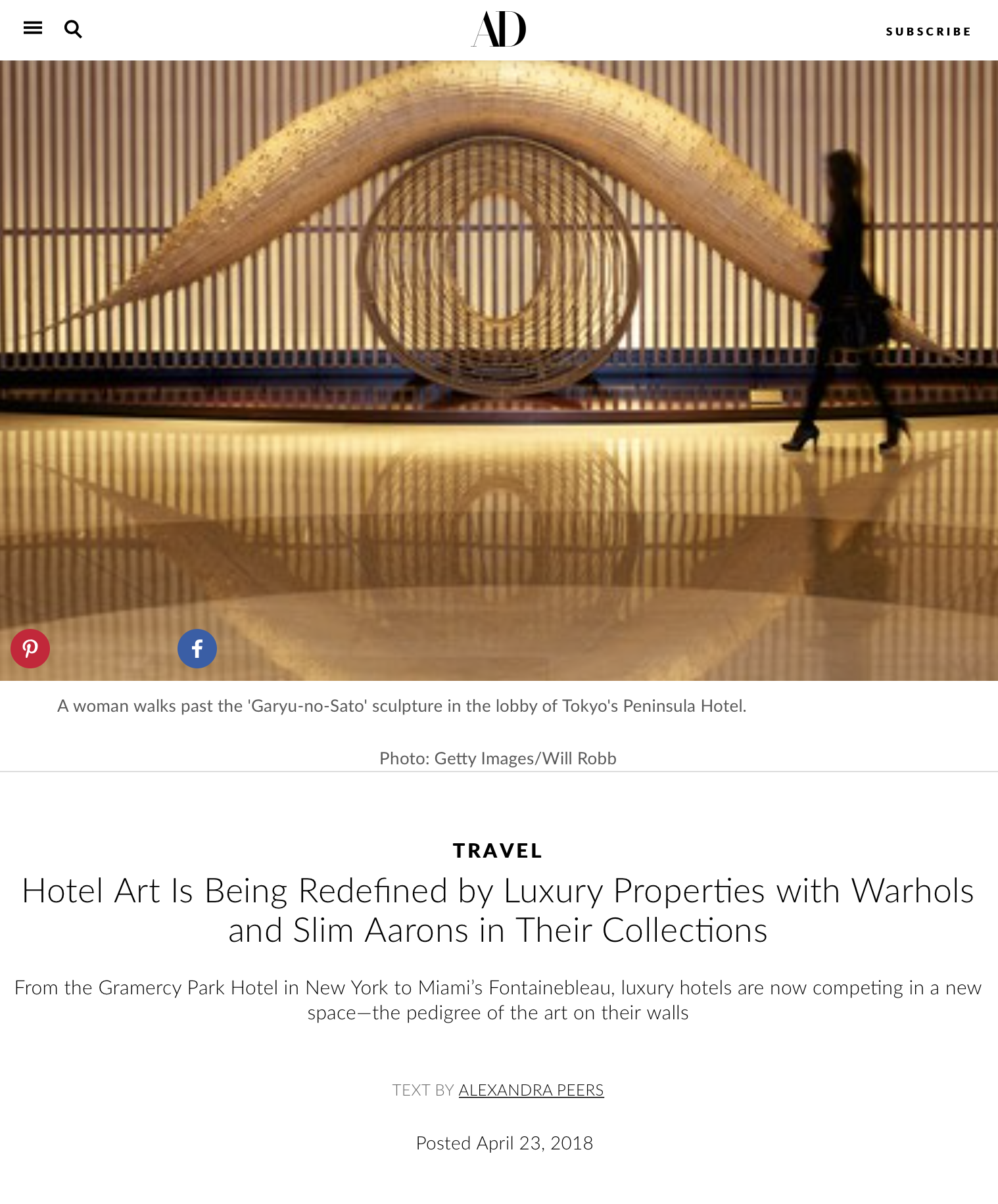 Hotel Art Is Being Redefined by Luxury Properties with Warhols and Slim Aarons in their Collections