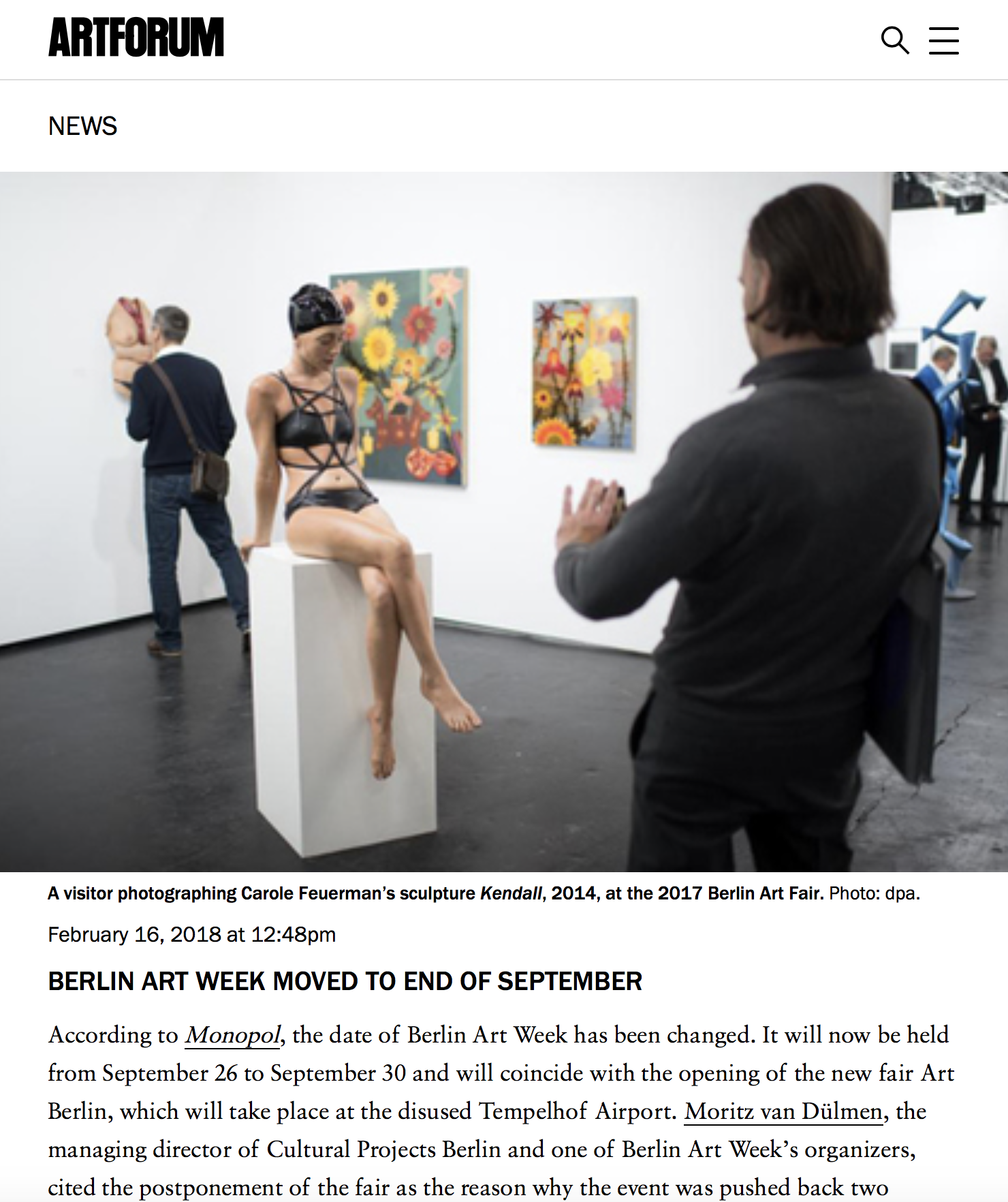Berlin Art Week Moved to End of September