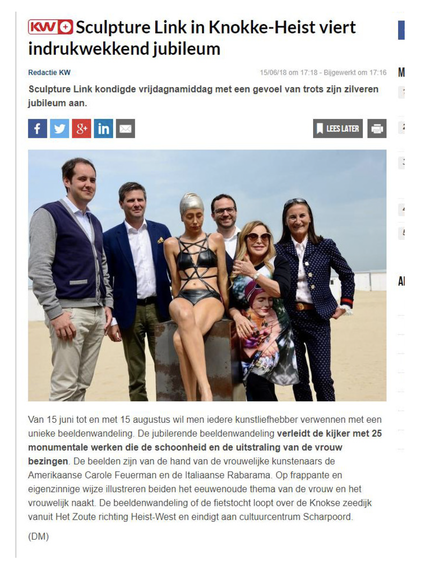 Sculpture Link in Knokke-Heist viert indrukwekkend jubileum