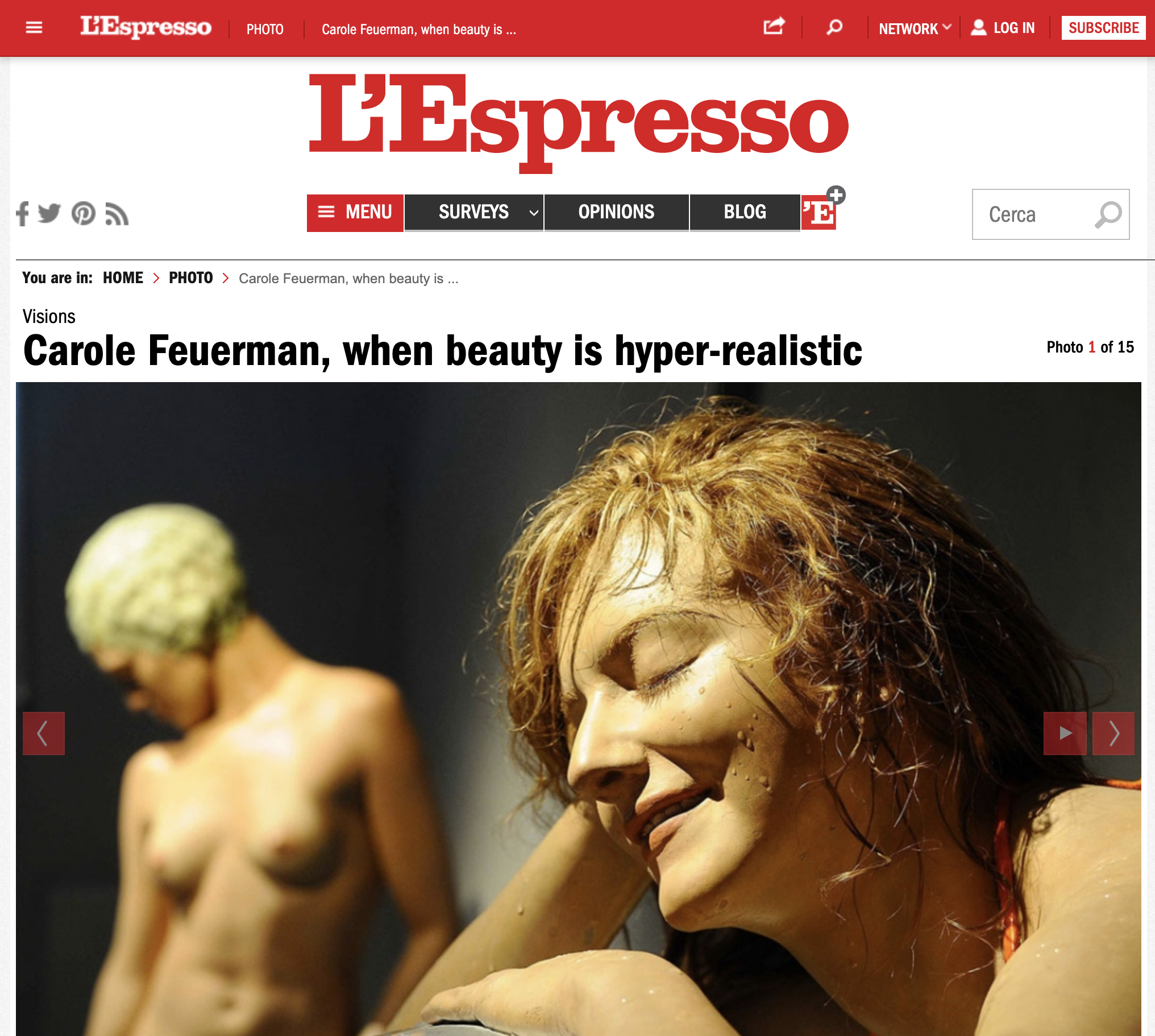 Carole Feuerman, When Beauty is Hyper-Realistic