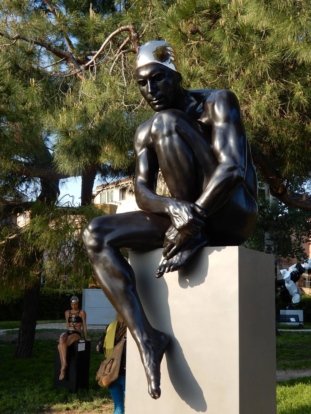  The Thinker, 2019  Bronze with 24K Gold Leaf 71 x 32 x 32 in (180 x 81 x 81 cm) 