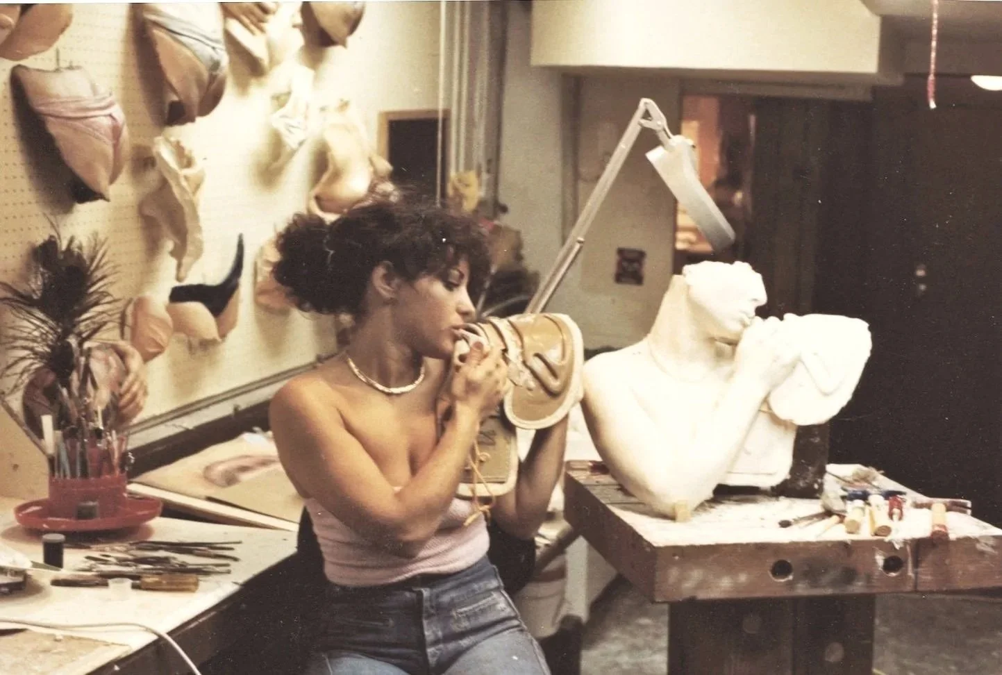 FEUERMAN IN HER STUDIO IN 1976